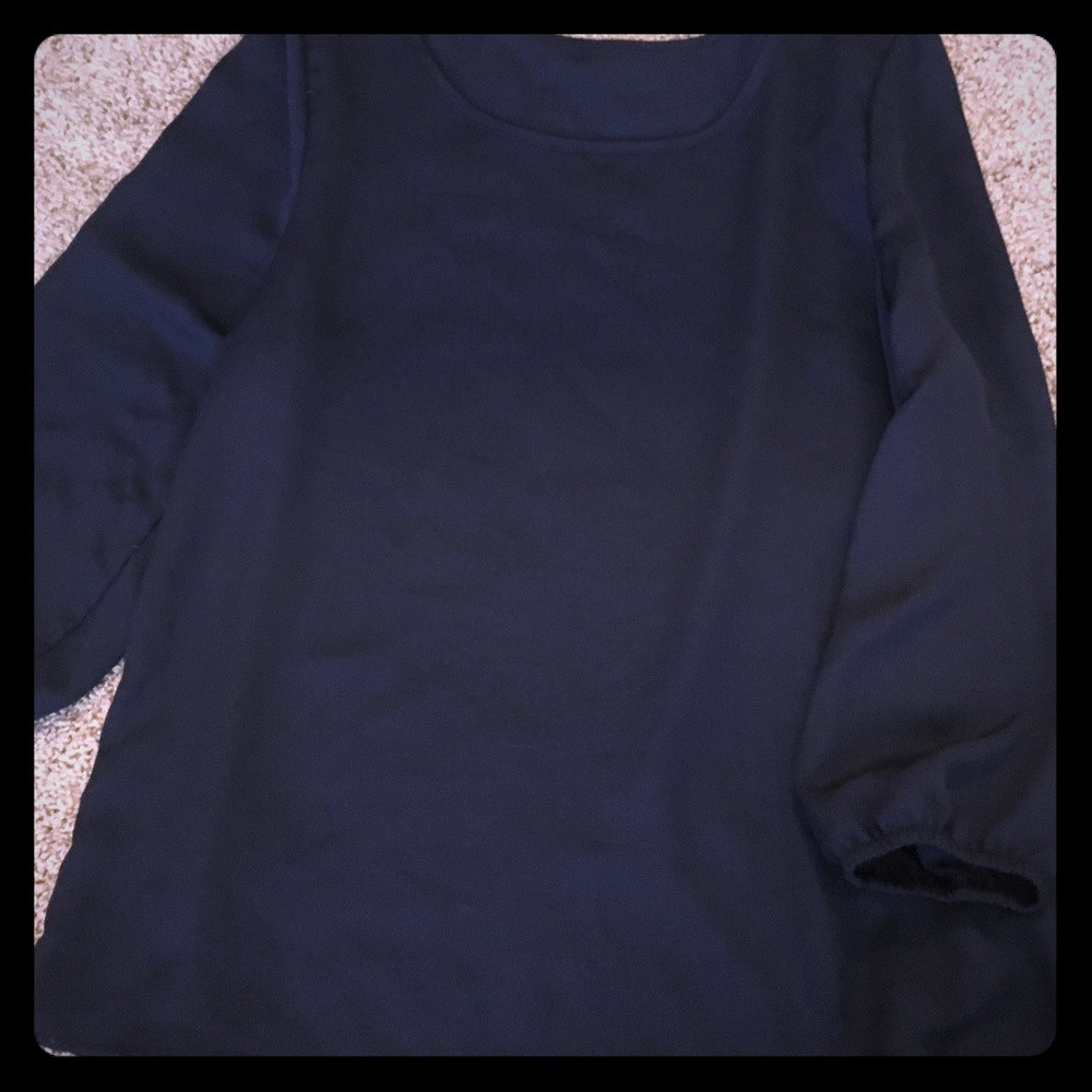 Navy blue boutique blouse.